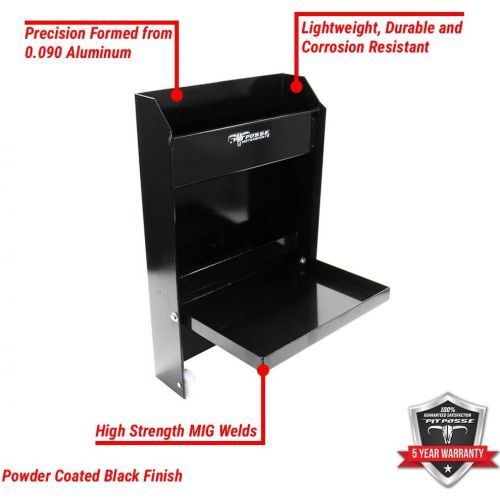  Pit Posse Jr Work Station Storage Aluminum Cabinet Shop Garage Enclosed Race Car NHRA Trailer Accessory (Black)