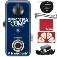Pitbull Audio TC Electronic SpectraComp Bass Compressor Guitar Effects Pedal with Polish Cloth, Pick Card, Patch Cables, 10 ft Cable, 9V Power Supply