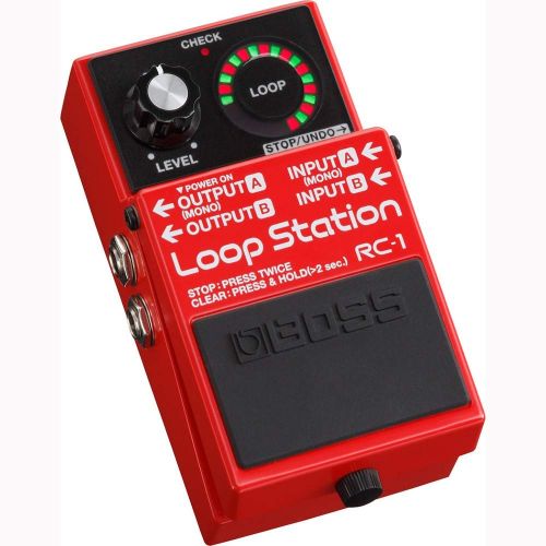  Boss RC-1 Loop Station Pedal with Master Tuner, Patch cables, PitbullAudio Microfiber Cloth and Pik-Card