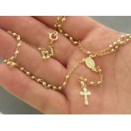 Pithuahua Gold Filled Little Rosary Necklace w/ clasp Delicate Look Gold Necklace Sturdy Built Gold Rosary Gold Filled Jewelry