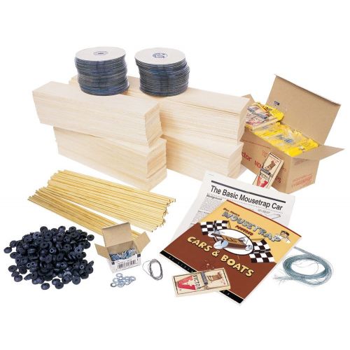  Pitsco Balsa Wood Mousetrap Vehicle Kit (For 30 Students)
