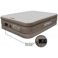 Pittman Outdoors PPI-XTREME20 Blue/Tan Queen 20 Air Mattress with Built-in Electric Air Pump (Fabric Xtreme)