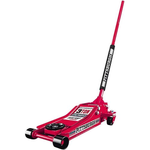  Pittsburgh Automotive 3 Ton Heavy Duty Ultra Low Profile Steel Floor Jack with Rapid Pump Quick Lift