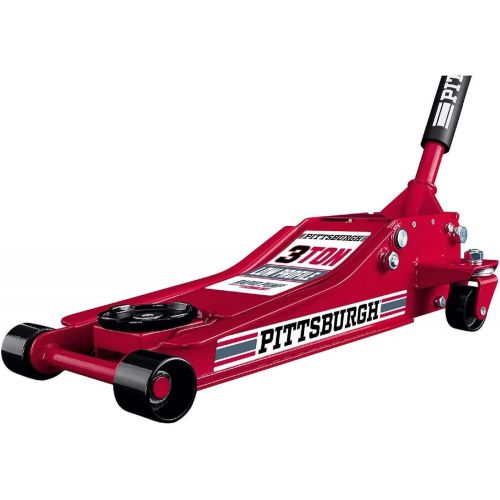  Pittsburgh Automotive 3 Ton Heavy Duty Ultra Low Profile Steel Floor Jack with Rapid Pump Quick Lift