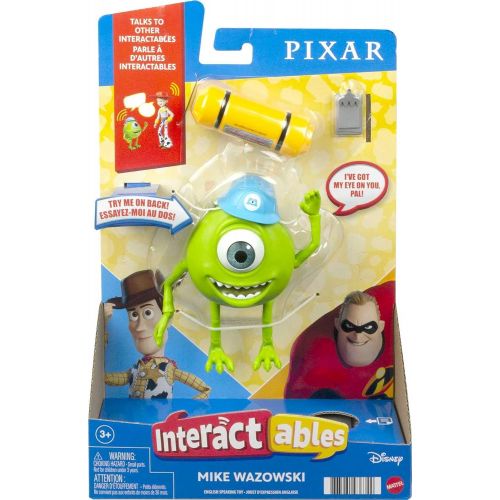  ?Pixar Interactables Mike Wazowski Talking Action Figure, 4 in Tall Posable Movie Character Toy, Interacts with Other Figures, Kids Gift Ages 3 Years & Older