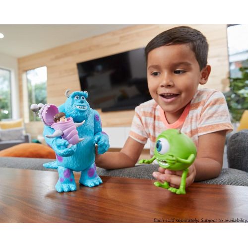  ?Pixar Mattel Mike and Boo Monsters, Inc. Character Action Dolls Highly Posable with Authentic Designs for Storytelling, Collecting, Movie Toys for Kids Gift Ages 3 and Up