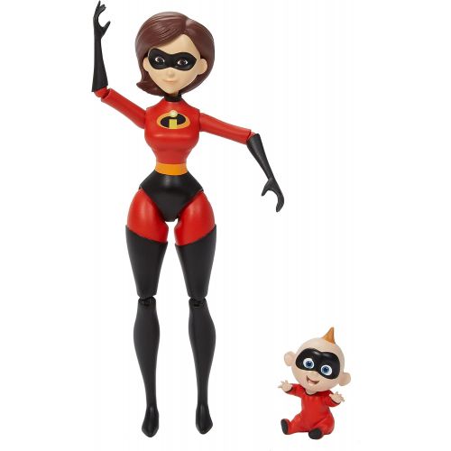  ?Pixar Disney Pixar The Incredibles Elastigirl Action Figure with Jack Jack, Movie Character Toys 6.6 in & 2.2 in Tall, Highly Posable with Authentic Super Suits, Kids Gift for Ages 3 Yea