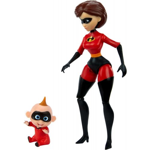  ?Pixar Disney Pixar The Incredibles Elastigirl Action Figure with Jack Jack, Movie Character Toys 6.6 in & 2.2 in Tall, Highly Posable with Authentic Super Suits, Kids Gift for Ages 3 Yea