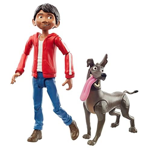  ?Pixar Disney Pixar Coco Miguel Action Figure, 5.6 in Movie Character Toy with 3.6 in Dante Dog Figure, Highly Posable with Authentic Design, Gift for Ages 3 Years Old & Up