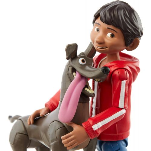  ?Pixar Disney Pixar Coco Miguel Action Figure, 5.6 in Movie Character Toy with 3.6 in Dante Dog Figure, Highly Posable with Authentic Design, Gift for Ages 3 Years Old & Up