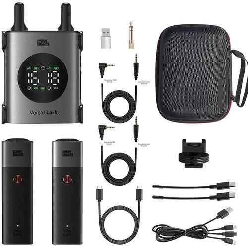  Pixel Voical Lark 2-Person Wireless Microphone System for DSLR Cameras and Smartphones (590 to 610 MHz)