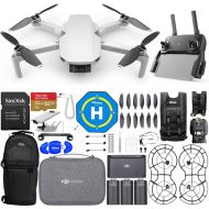 Pixel Hub DJI Mavic Mini Fly More Combo with 12MP/2.7K Quad HD 3-Axis Gimbal Camera 3 Battery (TOTAL) Action Bundle Includes: 32GB MicroSD Card, Sling Backpack, Landing Pad, Drone Vest + Muc