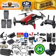Pixel Hub DJI Mavic Air Fly More Combo Flame Red Extreme Accessory Bundle WWaterproof Case, 32GB Micro SD Card, Drone Vest, Landing Pad, Filter Kit + Much More