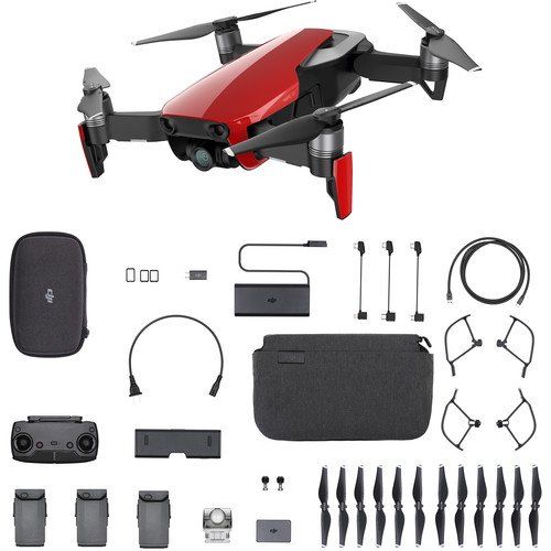  Pixel Hub DJI Mavic Air Fly More Combo Flame Red Extreme Accessory Bundle WWaterproof Case, 32GB Micro SD Card, Drone Vest, Landing Pad, Filter Kit + Much More