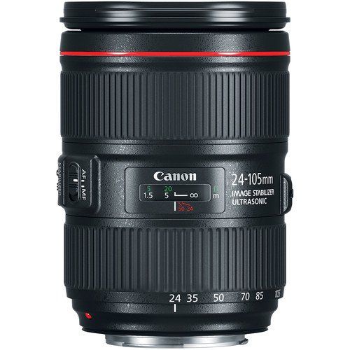  Pixel Hub Canon EF 24-105mm f4L is II USM Lens with Tulip Lens Hood, UV Filter + More [International Version] (Starter Bundle)