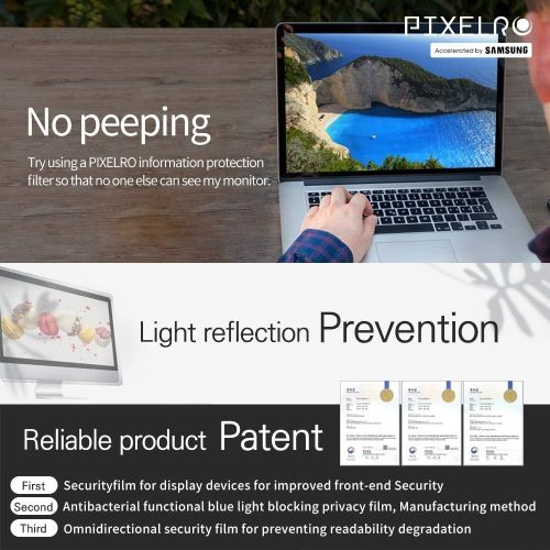  [아마존베스트]Pixelro Privacy Screen Filter Designed for Laptop, Notebook, Monitor, Easy On/Off and Removable Acrylic (24Inch, 16:9 Aspect Ratio)