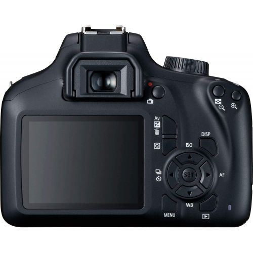  Canon EOS 4000D DSLR Camera w/Canon EF-S 18-55mm F/3.5-5.6 III Zoom Lens + Pixibytes Intermediate Bundle (International Version)
