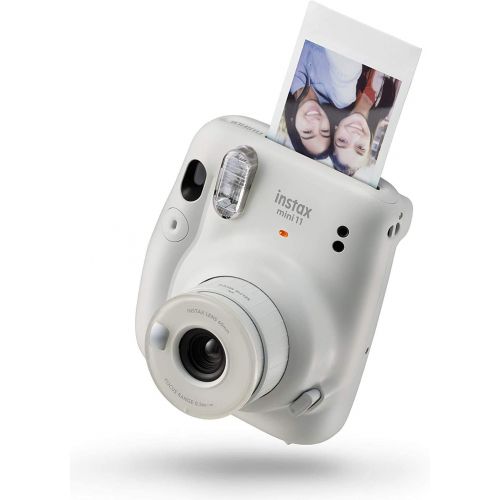  Fujifilm Instax Mini 11 Instant Camera - Ice White with Fujifilm instax Mini Film Twin Pack (60 Sheets) + Pixibytes Essentials Bundle