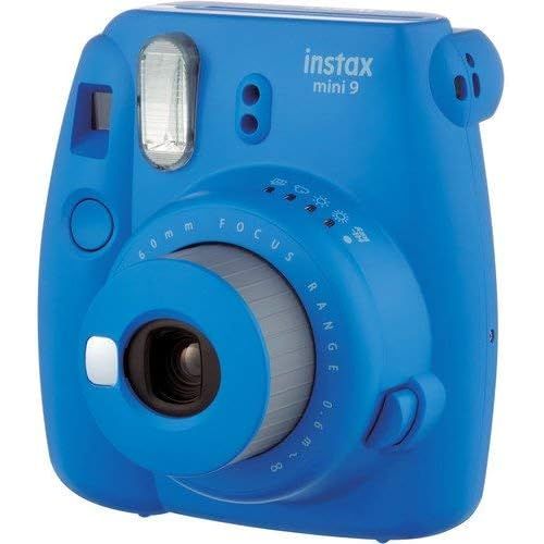  Pixibytes Fujifilm Instax Mini 9 Instant Camera, Cobalt Blue + Pixi Bundle