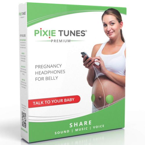  Pixie Tunes Premium High-Fidelity Baby Bump Speaker System to Play Sound, Music and Talk to Your Baby in The Womb; Compatible with Any Mobile Phone, Tablet and Portable Audio Devic