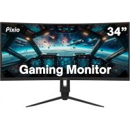 Pixio PXC348C 34 inch 144Hz UWQHD 3440 x 1440 Ultrawide USB-C Displayport 65W Charging 1440p 165Hz (Overclock) DCI P3 96% 34-inch 1ms AMD FreeSync Premium HDR Ultra Wide 1500R Curved Gaming Monitor