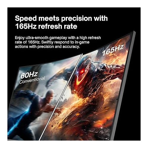  Pixio PXC277 Advanced 27 inch 1500R Curve Fast VA 1ms GTG Response Time WQHD 2560 x 1440 Resolution 165Hz Refresh Rate HDR Adaptive Sync DCI-P3 97% Curved Gaming Monitor