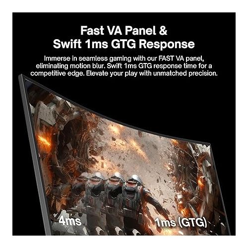  Pixio PXC277 Advanced 27 inch 1500R Curve Fast VA 1ms GTG Response Time WQHD 2560 x 1440 Resolution 165Hz Refresh Rate HDR Adaptive Sync DCI-P3 97% Curved Gaming Monitor