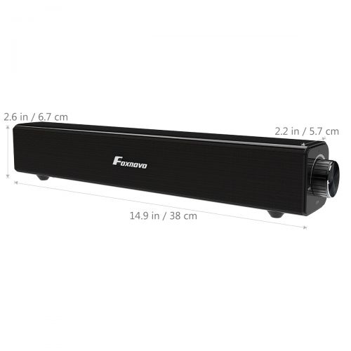  Pixnor FOXNOVO 20W Smart TV Sound Bar Bluetooth Speaker Subwoofer for Home Theatre PC Wireless