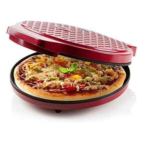  Express Pizzaofen - frische und leckere Pizza in 12min, einfache Bedienung und schnelle Zubereitung von Pizza, Omelette, Quiche, Pfannkuchen, Tortillas
