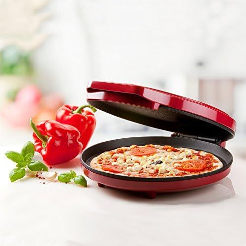  Express Pizzaofen - frische und leckere Pizza in 12min, einfache Bedienung und schnelle Zubereitung von Pizza, Omelette, Quiche, Pfannkuchen, Tortillas
