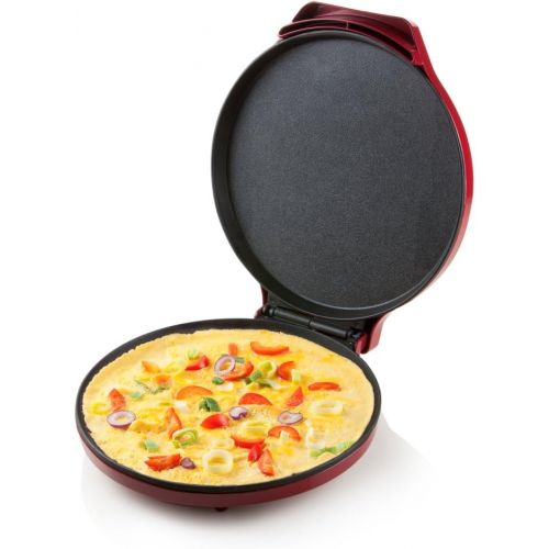  Express Pizzaofen - frische und leckere Pizza in 12min, einfache Bedienung und schnelle Zubereitung von Pizza, Omelette, Quiche, Pfannkuchen, Tortillas