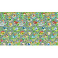 Happyville Smart Mat by PlaSmart - Multi-Purpose EVA Foam Mat with Giant 78 x 46 Washable Play Surface, Age 0 and up