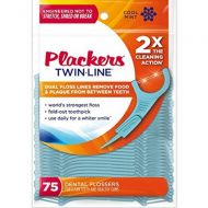 Plackers PLACKERS Twin-Line Dental Flossers, Cool Mint 75 each(Pack of 12)