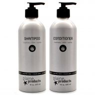 Plaine Products Shampoo + Conditioner: Rosemary, Mint, Vanilla, Returnable, Refillable, 16 oz (Original with pumps)