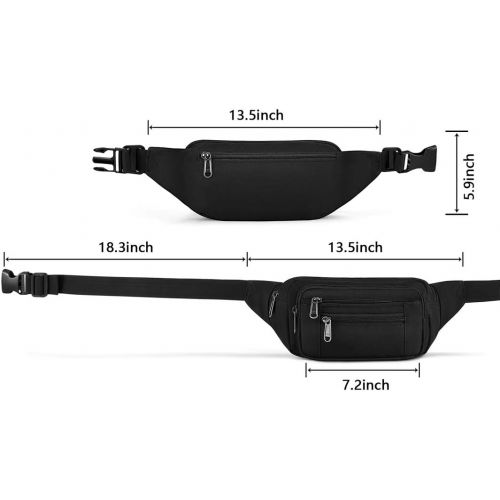  Plambag Fanny Pack for Men and Women, Travel Sport Waist Pack Belt Bag with Adjustable Strap