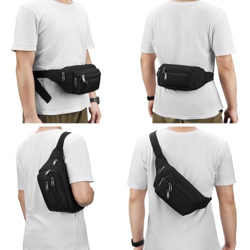  Plambag Fanny Pack for Men and Women, Travel Sport Waist Pack Belt Bag with Adjustable Strap
