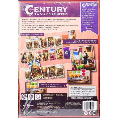  Century Spice Road Board Game Strategy Board Game Exploration Game Family Board Game Ages 8 + 2 to 4 Players Average Playtime 30-45 Minutes Made by Plan B Games,Multi-Colored,40000