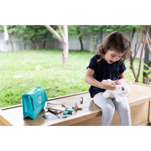  PlanToys Dr. Veterinarian (Vet) Role Play Set (3490) | Sustainably Made from Rubberwood and Non-Toxic Paints and Dyes: Toys & Games