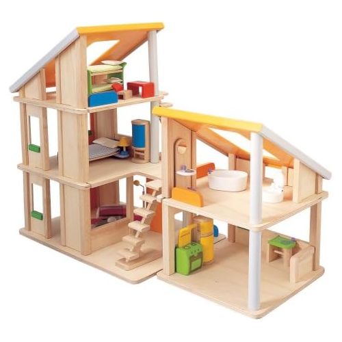  PlanToys Plan Toy Chalet Doll House with Furniture