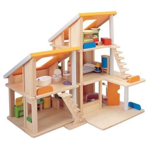  PlanToys Plan Toy Chalet Doll House with Furniture