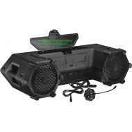 Planet Audio PATV85 ATV UTV Weatherproof Sound System - 8 Inch Speakers, 1.5 Inch Tweeters, Built-in Amplifier, Bluetooth. Built-in LED Lightbar, Easy Installation for 12 Volt Vehi