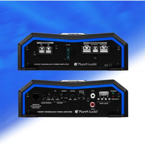  [아마존베스트]Planet Audio PL1500.1M Monoblock Car Amplifier - 1500 Watts, 2/4 Ohm Stable, Class A/B, Mosfet Power Supply