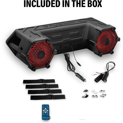  [아마존베스트]Planet Audio PATV65RGB ATV UTV Weatherproof Sound System - 6.5 Inch Speakers, 1.5 Inch Tweeters, Built-in Amplifier, Bluetooth, LED Lightbar, RGB Multicolor Illumination, Easy Inst