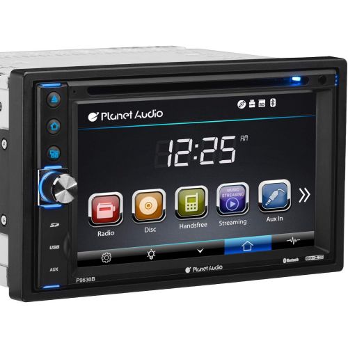  [아마존베스트]Planet Audio P9630B Car DVD Player - Double Din, Bluetooth Audio and Hands-Free Calling, 6.2 Inch LCD Touchscreen Monitor, MP3 Player, CD, DVD, WMA, USB, SD, AUX In, AM/FM Radio Re