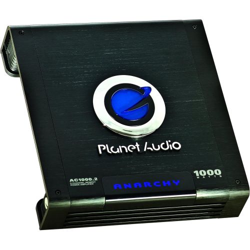  Planet Audio AC1000.2 2 Channel Car Amplifier - 1000 Watts, Full Range, Class A/B, 2-4 Ohm Stable, Mosfet Power Supply, Bridgeable