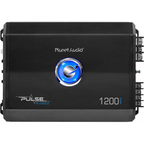  Planet Audio PL1200.2 2 Channel Car Amplifier - 1200 Watts, Full Range, Class A/B, 2/8 Ohm Stable, Mosfet Power Supply, Bridgeable