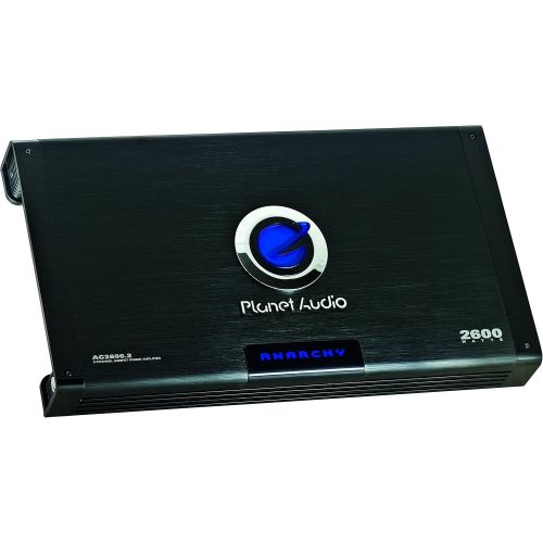  Planet Audio AC2600.2 2 Channel Car Amplifier - 2600 Watts, Full Range, Class A/B, 2-4 Ohm Stable, Mosfet Power Supply, Bridgeable