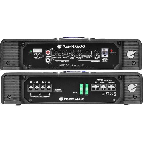  Planet Audio AC2600.2 2 Channel Car Amplifier - 2600 Watts, Full Range, Class A/B, 2-4 Ohm Stable, Mosfet Power Supply, Bridgeable