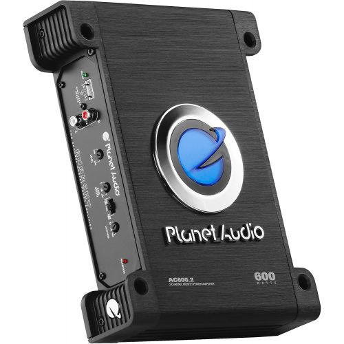  Planet Audio AC600.2 2 Channel Car Amplifier - 600 High Output, Full Range, Class A/B, 2 - 4 Ohm Stable, Mosfet Power Supply, Bridgeable
