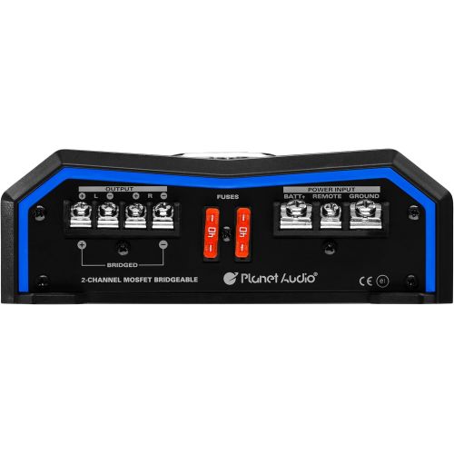  Planet Audio PL3000.2 2 Channel Car Amplifier - 3000 Watts, Full Range, Class A/B, 2/8 Ohm Stable, Mosfet Power Supply, Bridgeable